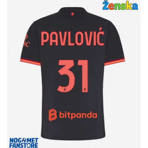 AC Milan Strahinja Pavlovic #31 Rezervni Dres za Ženska 2026-27 Kratak Rukav